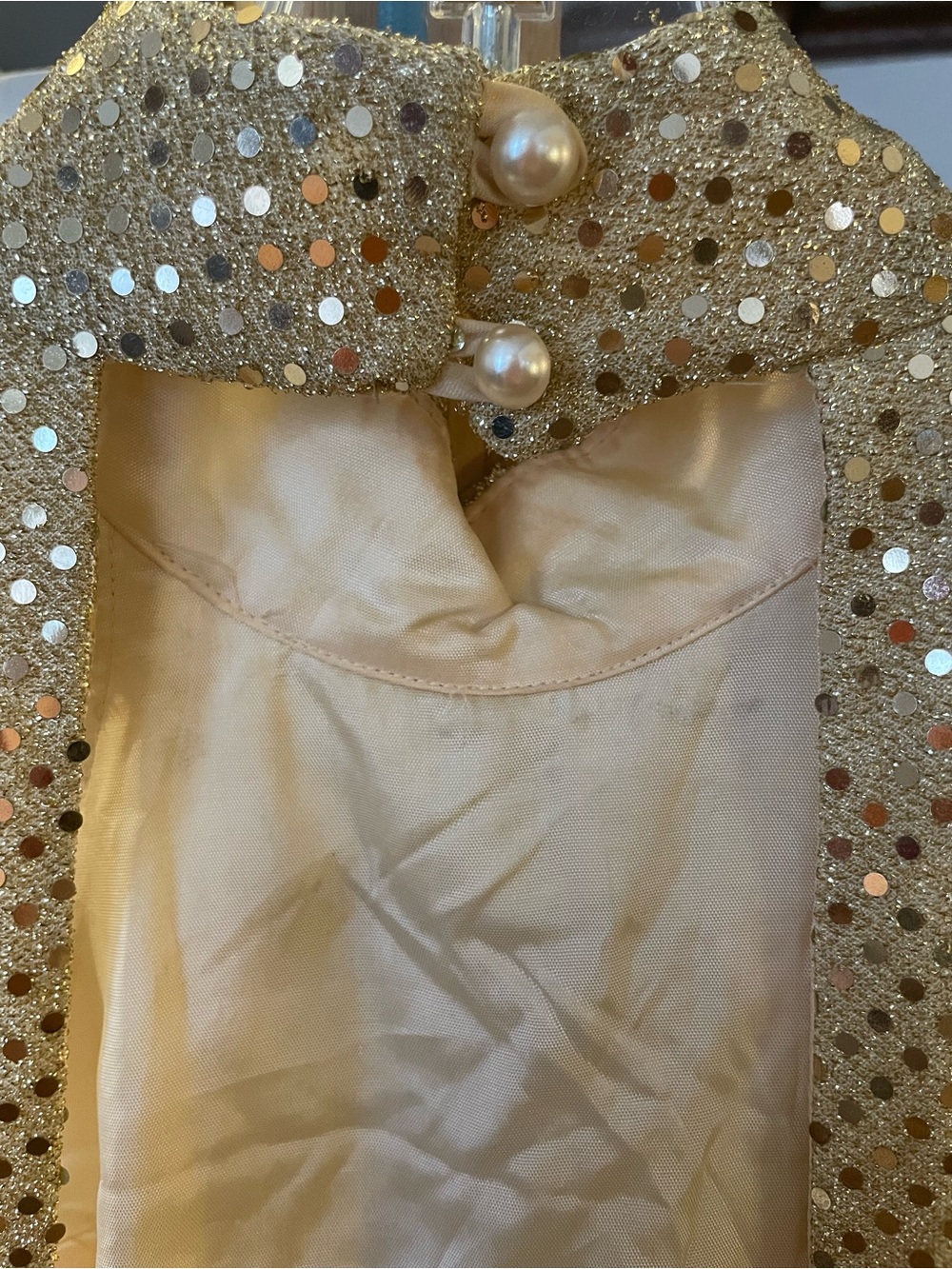 Vintage Roberto Cavalli Gold Sequin Maxi Halter Gown Prom. Marilyn Monroe vibes - Picture 5 of 6